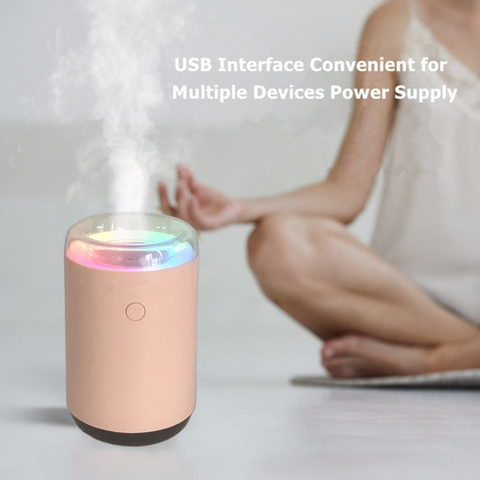 Max 40ml/h Nano Cool Mist Spray Portable Humidifiers, Colorful Rotating Night Light Mini Humidifiers, 2 Light Mode Queit Personal Ultrasonic Humidifier for Desktop Bedroom Car Travel Plant