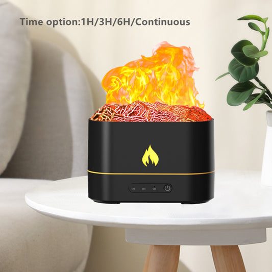 250ml Volcano Flame Diffuser for Essential Oil,Ultrasonic Aromatherapy Diffuser Cool Mist Multicolor Flame Humidifier, 3 Gear Timing Auto-Off Desktop Diffusers,for Home, Bedroom,Office,Gift